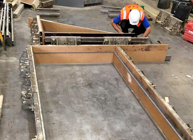 Visual Concrete mould box setting out