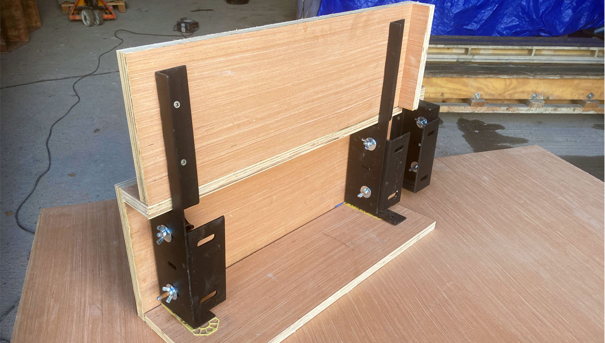 GRC visual concrete cladding panel bracket sample